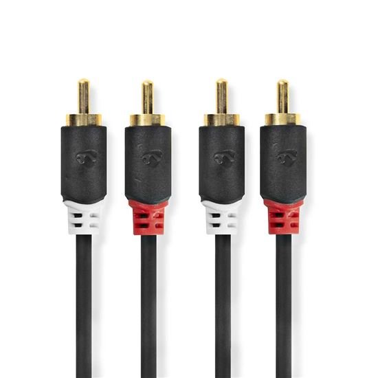 NEDIS STEREO AUDIO KABEL, 2X RCA, KONEKTOR, 2X RCA KONEKTOR, POZLATENY, 1M https://www.andreashop.sk/files/kat_img/01.jpg_OID_DK5HI00101.jpg