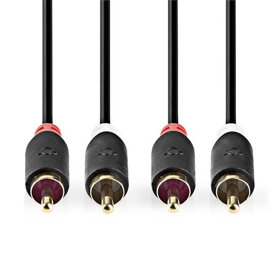 NEDIS STEREO AUDIO KABEL, 2X RCA, KONEKTOR, 2X RCA KONEKTOR, POZLATENY, 1M https://www.andreashop.sk/files/kat_img/02.jpg_OID_EK5HI00101.jpg