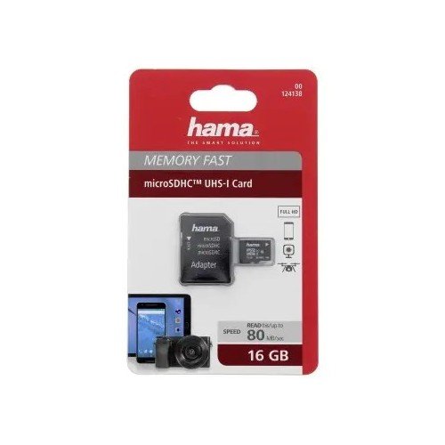 HAMA 124138 MICROSDHC 16GB CLASS 10 UHS-I 80 MB/S + ADAPTER https://www.andreashop.sk/files/kat_img/03.jpg_OID_S43RI00101.jpg