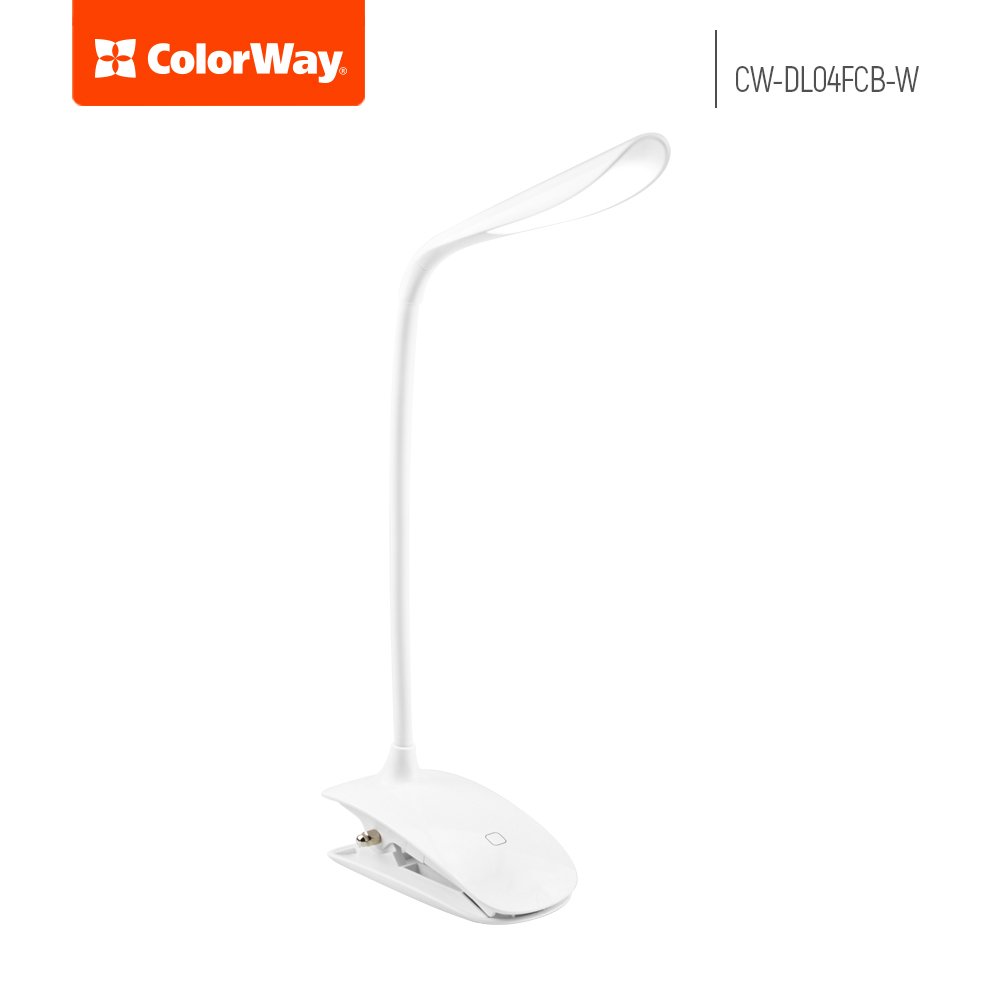 COLORWAY LED STOLNA LAMPA CW FLEXI S KLIPOM NA UCHYTENIE, BIELA (CW-DL04FCB-W) https://www.andreashop.sk/files/kat_img/1.jpg_OID_77TF000901.jpg