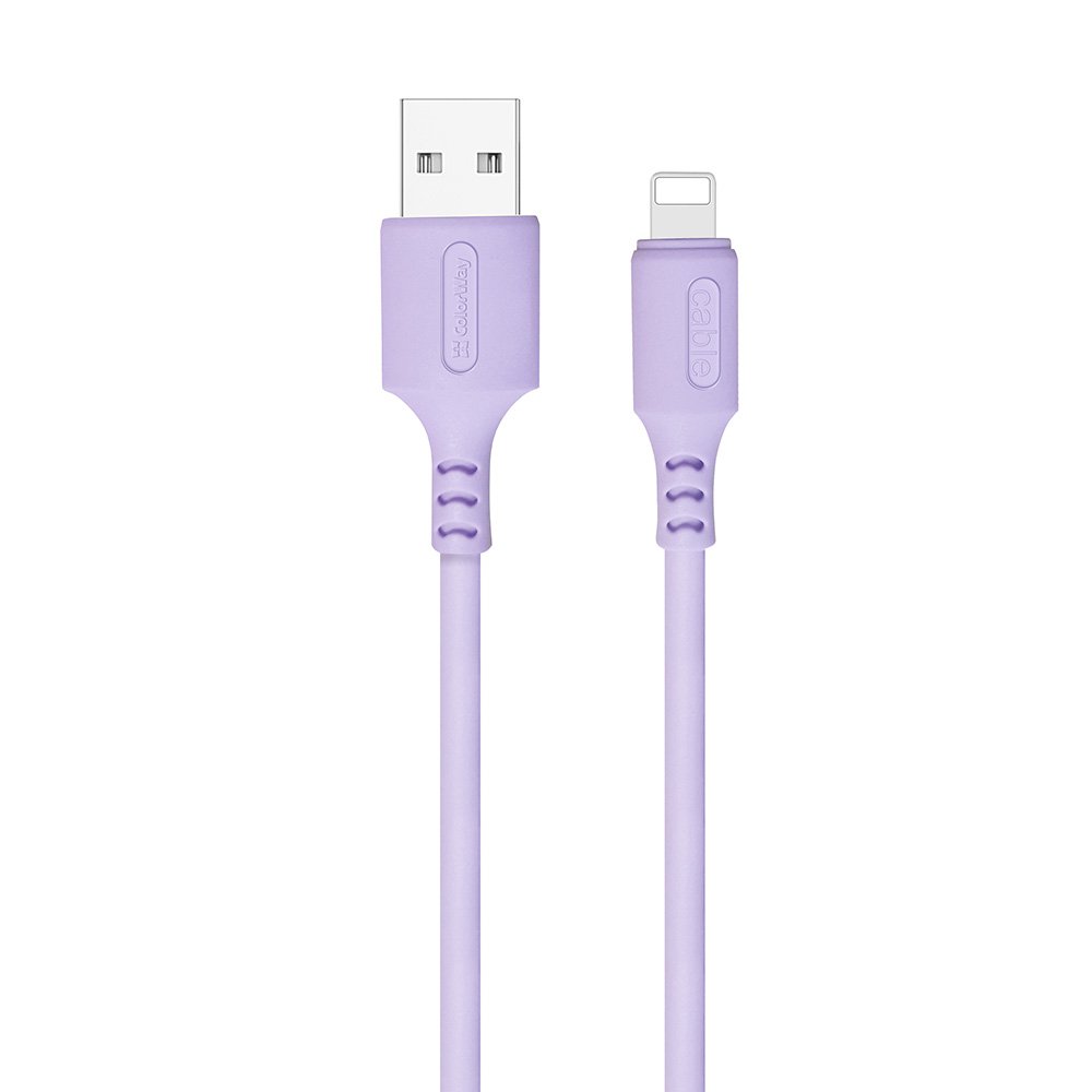 COLORWAY KABEL USB APPLE LIGHTNING (SOFT SILICONE) 2.4A 1M, PURPLE (CW-CBUL044-PU) https://www.andreashop.sk/files/kat_img/1.jpg_OID_F5TF000901.jpg