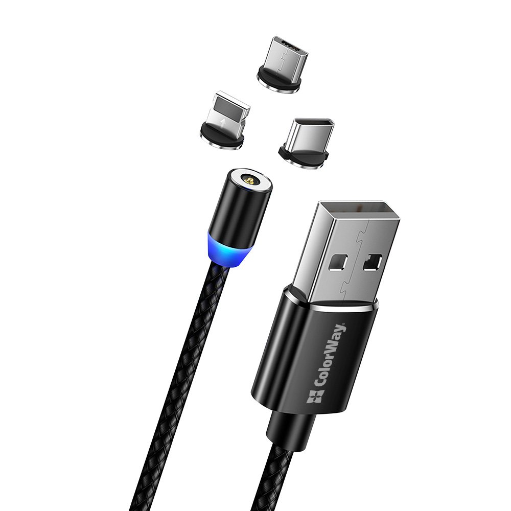 COLORWAY KABEL UNIVERZALNY 3V1 (LIGHTNING+MICROUSB+TYPE-C) MAGN., 2.4A 1M, CIERNY (CW-CBUU020-BK) https://www.andreashop.sk/files/kat_img/1.jpg_OID_FWTF000901.jpg