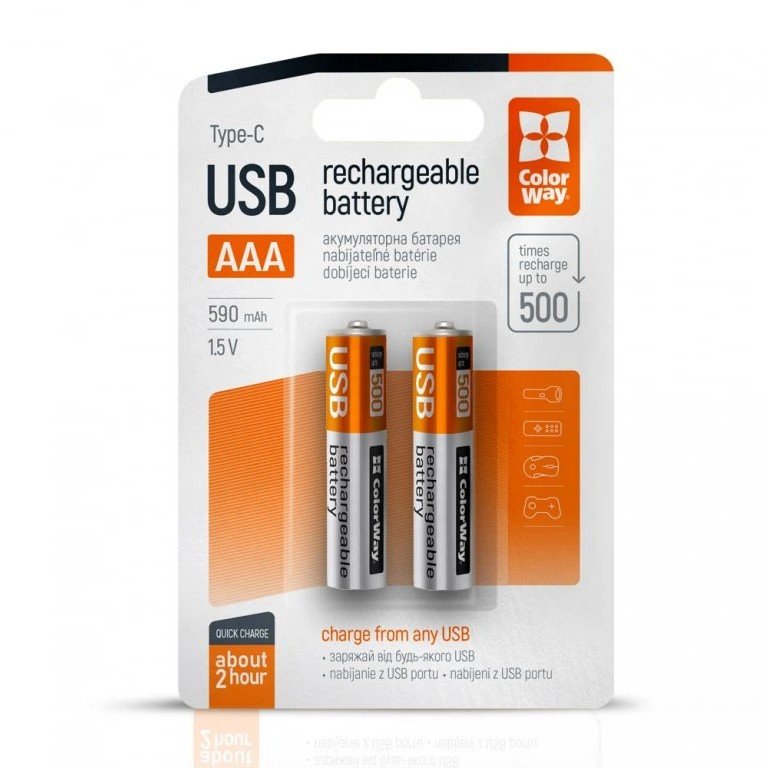 COLORWAY RECHARGEABLE BATTERY AAA MICRO USB-C 590MAH 1.5V (LI-POLYMER) (2PCS.) (CW-UBAAA-09) (CW-UBA https://www.andreashop.sk/files/kat_img/1.jpg_OID_~900006KCM.jpg