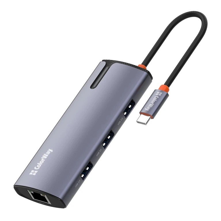 COLORWAY DOCKING STATION USB-C 6-IN-1 TYPE C PD 100W/USB3.0X3/USB2.0/HDMI 4K/RJ45 (CW-HUB03) https://www.andreashop.sk/files/kat_img/1.jpg_OID_~900006L52.jpg
