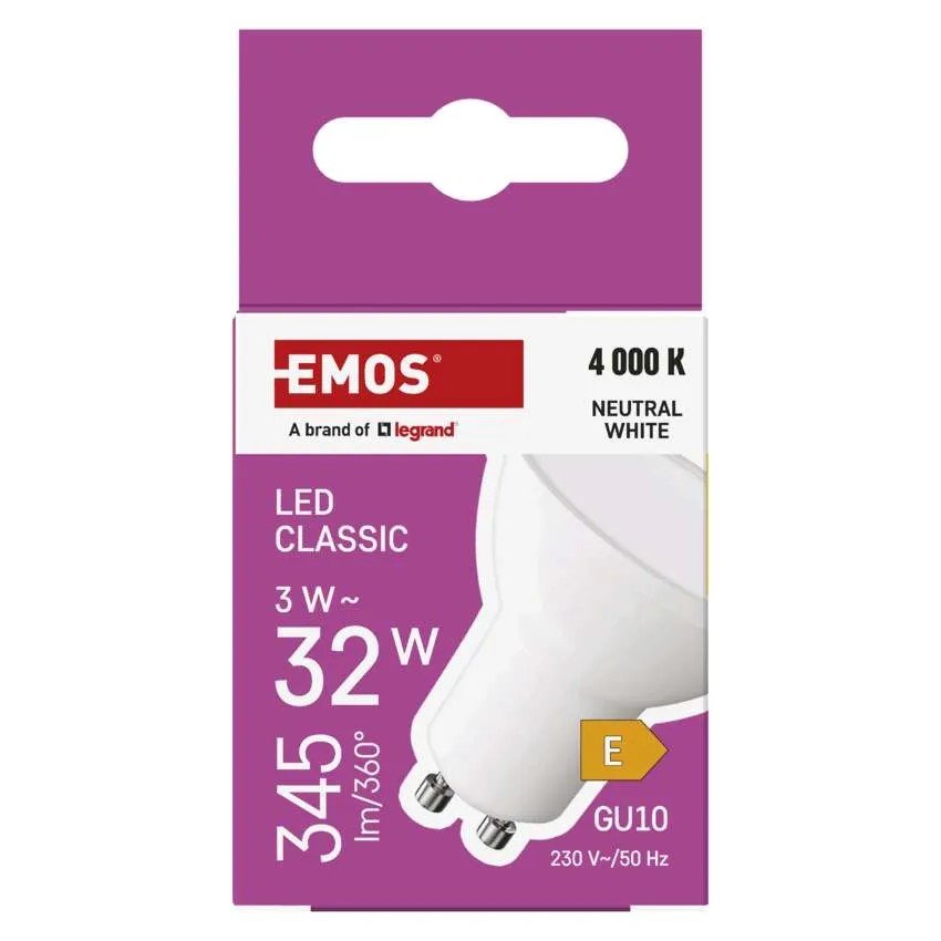 EMOS ZQ8E13 LED ZIAROVKA CLASSIC MR16 BIELA/ GU10 / 3 W (32 W) / 345 LM / NEUTRALNA BIELA https://www.andreashop.sk/files/kat_img/11.jpg_OID_~90000BFH8.jpg