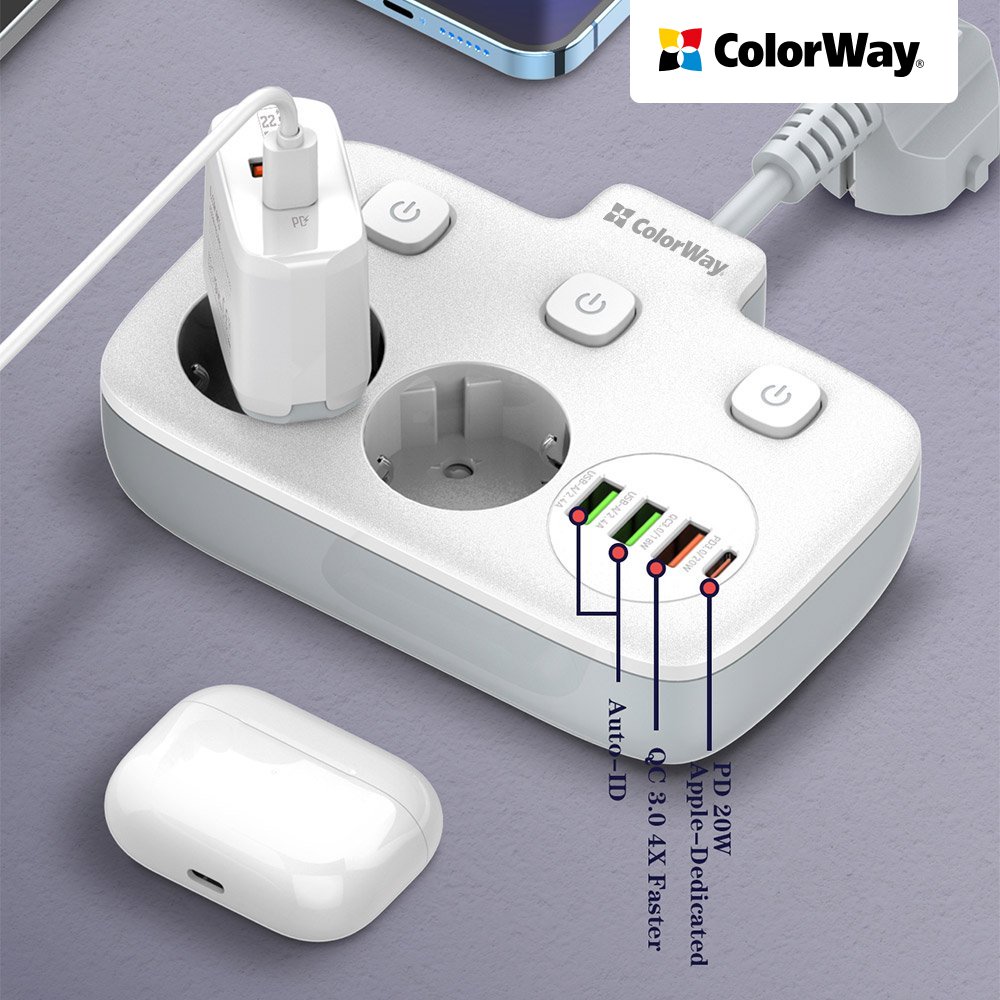 COLORWAY PREDLZOVACI KABEL CW-CHE24PDW (2X220V/3XUSB-A/1XUSB-C) - BIELY https://www.andreashop.sk/files/kat_img/14.jpg_OID_SHDJ000901.jpg