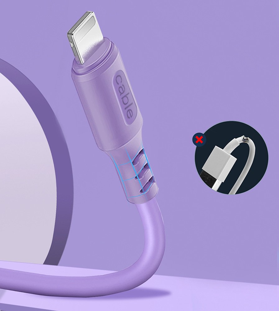 COLORWAY KABEL USB APPLE LIGHTNING (SOFT SILICONE) 2.4A 1M, PURPLE (CW-CBUL044-PU) https://www.andreashop.sk/files/kat_img/2.jpg_OID_G5TF000901.jpg