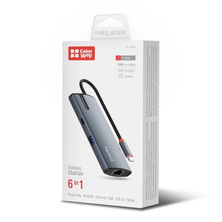 COLORWAY DOCKING STATION USB-C 6-IN-1 TYPE C PD 100W/USB3.0X3/USB2.0/HDMI 4K/RJ45 (CW-HUB03) https://www.andreashop.sk/files/kat_img/2.jpg_OID_~900006L53.jpg