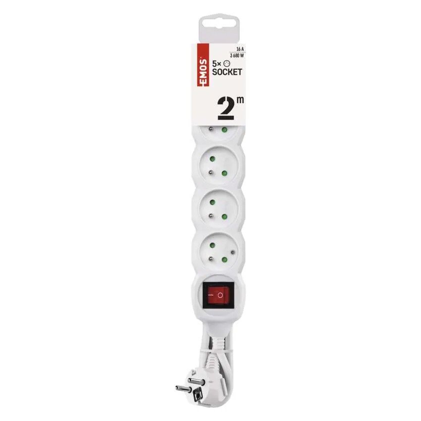 EMOS P1512 PREDLZOVACI KABEL 2 M/5 ZASUVIEK/S VYPINACOM/BIELY/PVC/1 MM2 https://www.andreashop.sk/files/kat_img/2.jpg_OID_~900007BOH.jpg