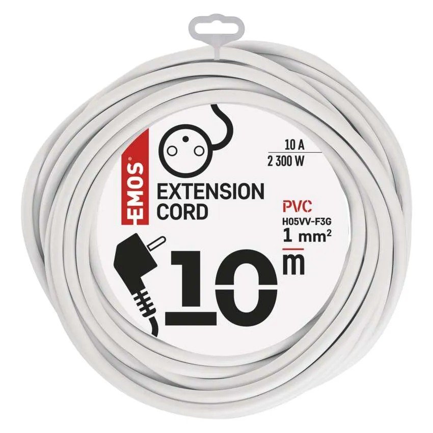 EMOS P0110 PREDLZOVACI KABEL 10 M/1 ZASUVKA/BIELY/PVC/1 MM2 https://www.andreashop.sk/files/kat_img/3.jpg_OID_~9000073M7.jpg