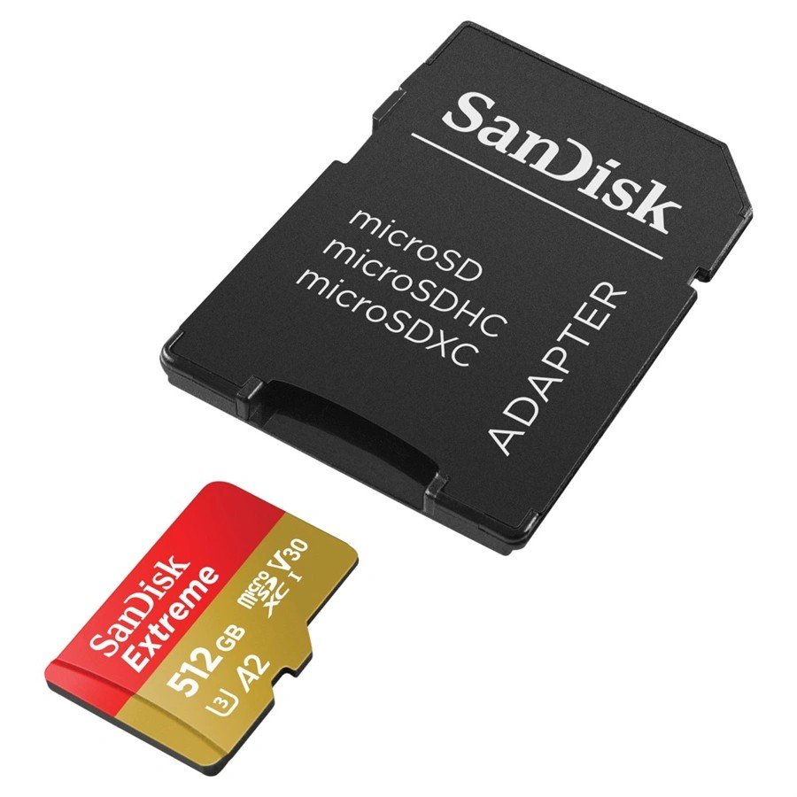 SANDISK 121589 EXTREME MICROSDXC 512 GB + SD ADAPTER 190 MB/S & 130 MB/S A2 C10 V30 UHS-I U3 https://www.andreashop.sk/files/kat_img/4.jpg_OID_~90000B2K7.jpg