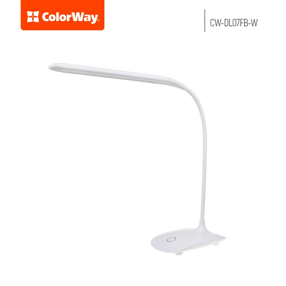 COLORWAY LED STOLNA LAMPA FLEXIBLE 360 SO ZABUDOVANOU BATERIOU, BIELA (CW-DL07FB-W) https://www.andreashop.sk/files/kat_img/5.jpg_OID_G7TF000901.jpg