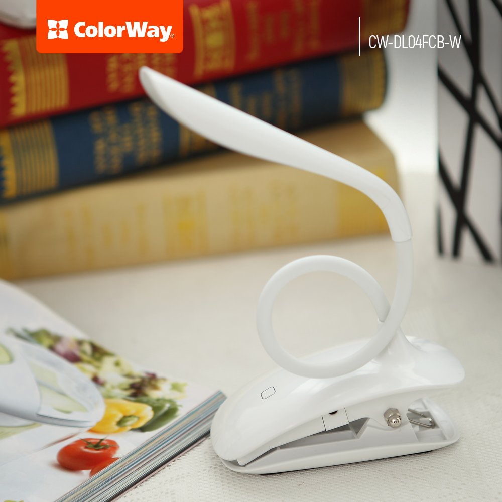 COLORWAY LED STOLNA LAMPA CW FLEXI S KLIPOM NA UCHYTENIE, BIELA (CW-DL04FCB-W) https://www.andreashop.sk/files/kat_img/6.jpg_OID_A7TF000901.jpg