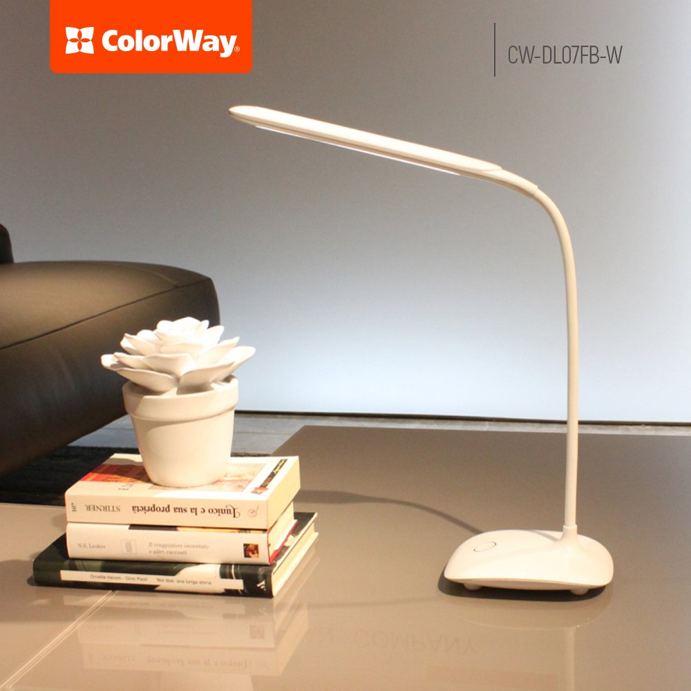 COLORWAY LED STOLNA LAMPA FLEXIBLE 360 SO ZABUDOVANOU BATERIOU, BIELA (CW-DL07FB-W) https://www.andreashop.sk/files/kat_img/6.jpg_OID_H7TF000901.jpg
