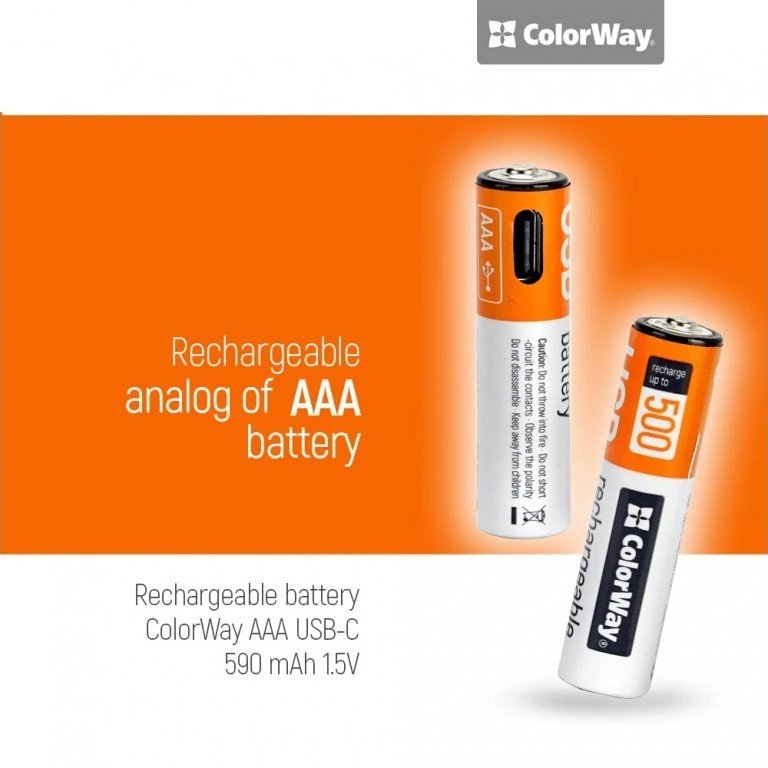 COLORWAY RECHARGEABLE BATTERY AAA MICRO USB-C 590MAH 1.5V (LI-POLYMER) (2PCS.) (CW-UBAAA-09) (CW-UBA https://www.andreashop.sk/files/kat_img/6.jpg_OID_~900006KCR.jpg