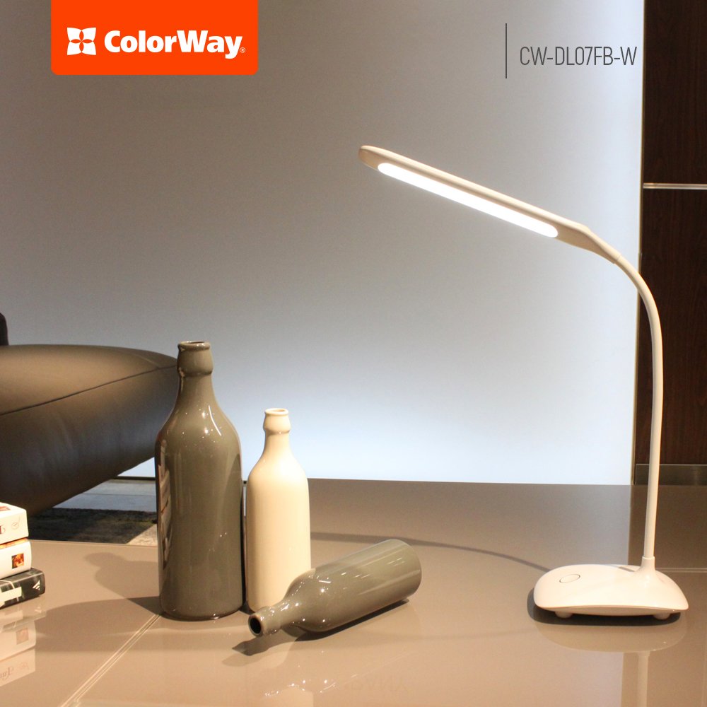 COLORWAY LED STOLNA LAMPA FLEXIBLE 360 SO ZABUDOVANOU BATERIOU, BIELA (CW-DL07FB-W) https://www.andreashop.sk/files/kat_img/7.jpg_OID_I7TF000901.jpg