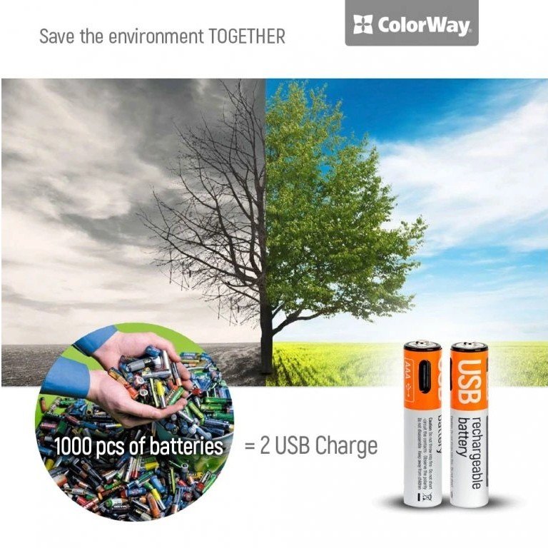 COLORWAY RECHARGEABLE BATTERY AAA MICRO USB-C 590MAH 1.5V (LI-POLYMER) (2PCS.) (CW-UBAAA-09) (CW-UBA https://www.andreashop.sk/files/kat_img/8.jpg_OID_~900006KCT.jpg