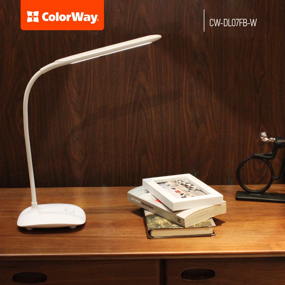COLORWAY LED STOLNA LAMPA FLEXIBLE 360 SO ZABUDOVANOU BATERIOU, BIELA (CW-DL07FB-W) https://www.andreashop.sk/files/kat_img/9.jpg_OID_K7TF000901.jpg