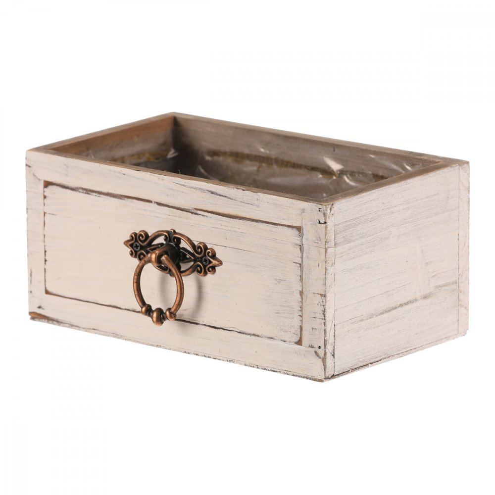 AUTRONIC AB2193 Šuplík dřevěný - obal na květiny, barva bílá. https://autronicshopstorage.blob.core.windows.net/imageshireswebsk/ab2193@1.jpg