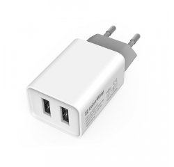 COLORWAY AC NAB. 2XUSB AUTO ID 2.1A (10W), BIELA, (CW-CHS015-WT)
