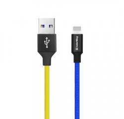 COLORWAY KABEL USB APPLE LIGHTNING, NATIONAL, 2.4A 1M, MODRO-ZLTY (CW-CBUL052-BLY)