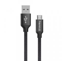 COLORWAY KABEL USB MICROUSB 2.4A 2M, CIERNY (CW-CBUM009-BK)