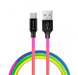 COLORWAY KABEL USB TYPE-C 2.4A 1M - MULTICOLOR (CW-CBUC018-MC)