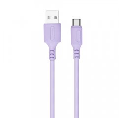 COLORWAY KABEL USB TYPE-C (SOFT SILICONE) 2.4A 1M, PURPLE (CW-CBUC044-PU)