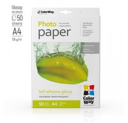 COLORWAY FOTOPAPIER CW LESKLY SAMOLEPIACI 135/80G/M2,50KS,A4 (PGS1358050A4)