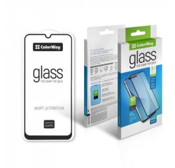 COLORWAY FULL GLUE GLASS 9H FC GLUE COLORWAY APPLE IPHONE 15 BLACK (CW-GSFGAI15-BK)