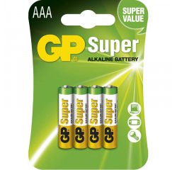 GP SUPER ALKALICKE BATERIE AAA, 4KS BLISTER, B1311
