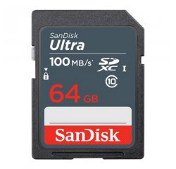 SANDISK ULTRA 64GB SDXC MEMORY CARD 100MB/S